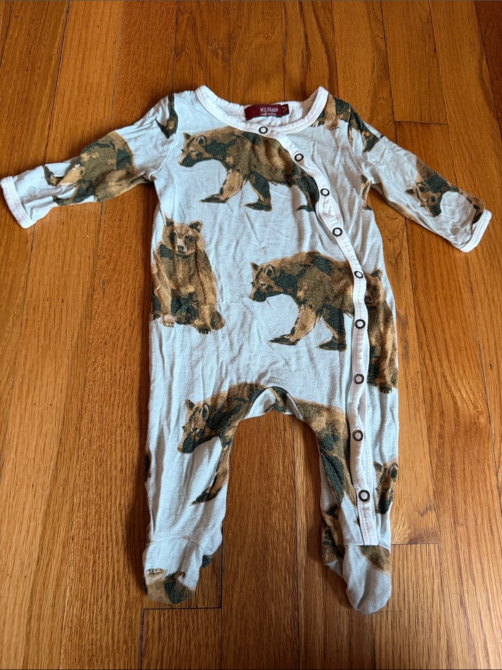 Milkbarn Grizzly Bear Footie Pajama